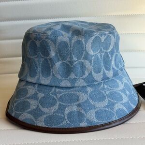 Denim Coach Logo Bucket Hat